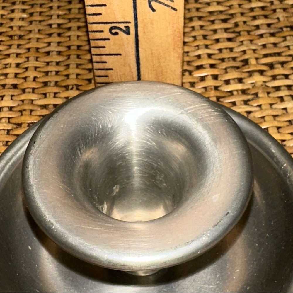 Nantucket Pewter Conn House Candlestick Holder Handle Silver Color Decor Small - Picture 6 of 7